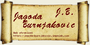 Jagoda Burnjaković vizit kartica